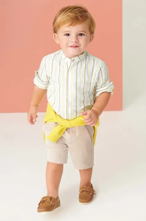 Kratke hlače za bebe Mayoral boja: bež, podesivi struk