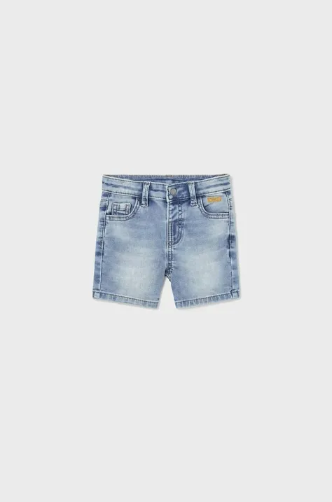 Mayoral szorty jeansowe dziecięce kolor niebieski regulowana talia