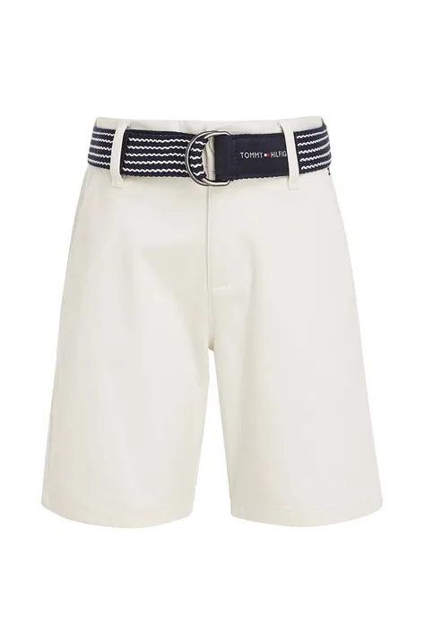 Otroške kratke hlače Tommy Hilfiger bela barva