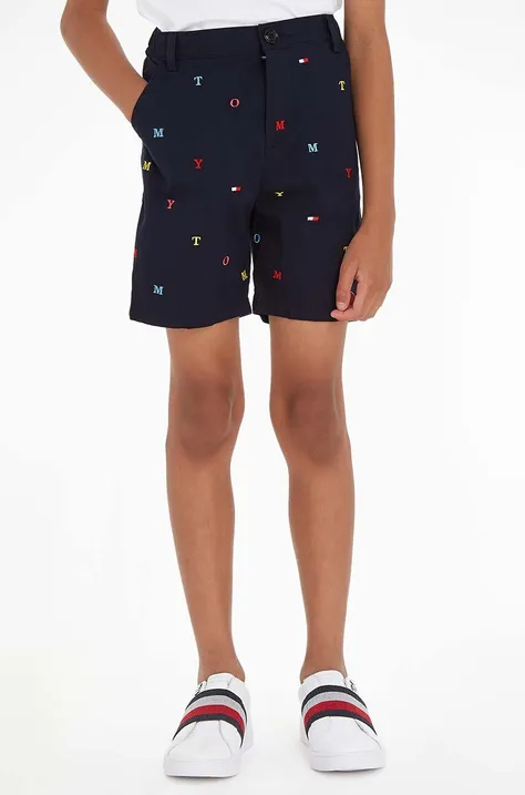 Детские шорты Tommy Hilfiger цвет синий регулируемая талия