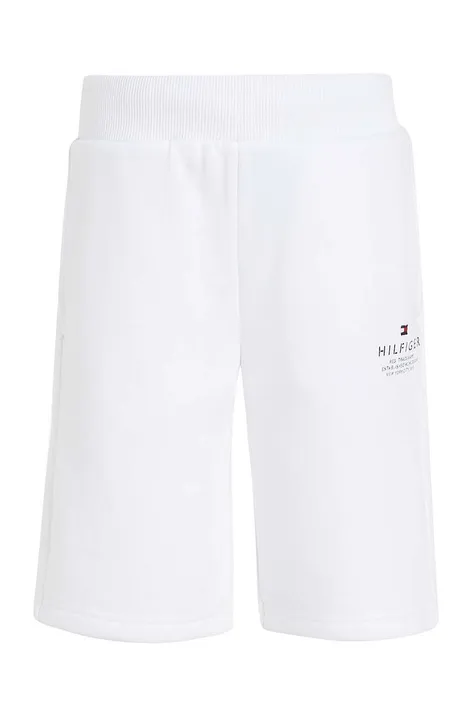 Tommy Hilfiger szorty dziecięce kolor biały regulowana talia