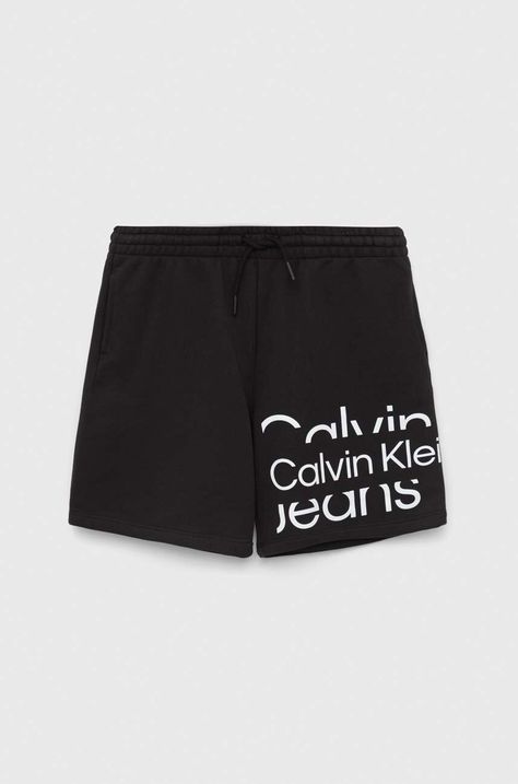 Otroške bombažne kratke hlače Calvin Klein Jeans