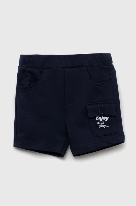Bombažne kratke hlače za dojenčke Birba&Trybeyond mornarsko modra barva