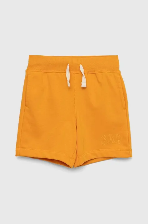 Detské krátke nohavice GAP oranžová farba, nastaviteľný pás