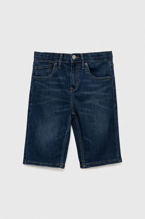 Levi's pantaloni scurti din denim pentru copii culoarea albastru marin