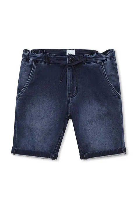 BOSS szorty jeansowe dziecięce kolor niebieski