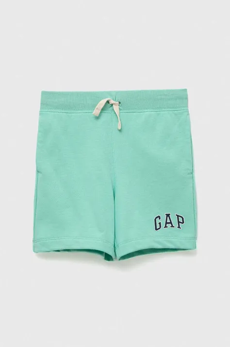 GAP pantaloni scurti copii culoarea turcoaz, talie reglabila