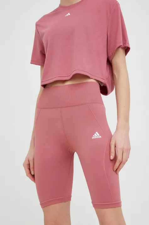 Σορτς προπόνησης adidas Performance χρώμα: ροζ