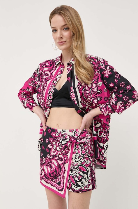Βαμβακερό σορτσάκι Red Valentino χρώμα: ροζ