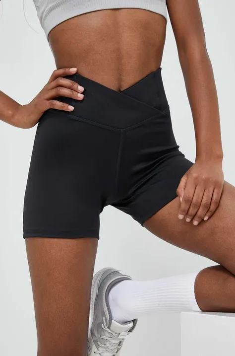 Tréningové šortky Reebok Workout Ready čierna farba, jednofarebné, vysoký pás