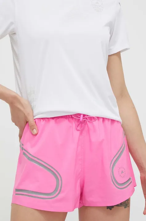 Σορτς τρεξίματος adidas by Stella McCartney TruePace χρώμα: ροζ