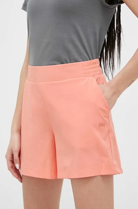 Kratke outdoor hlače Helly Hansen Thalia 2.0 boja: narančasta, glatki materijal, visoki struk
