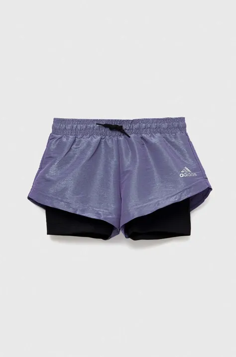 Otroške kratke hlače adidas G D WV SHO 2IN vijolična barva