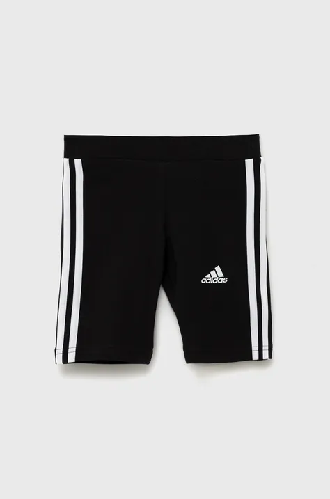 Detské krátke nohavice adidas G 3S SH čierna farba, s potlačou
