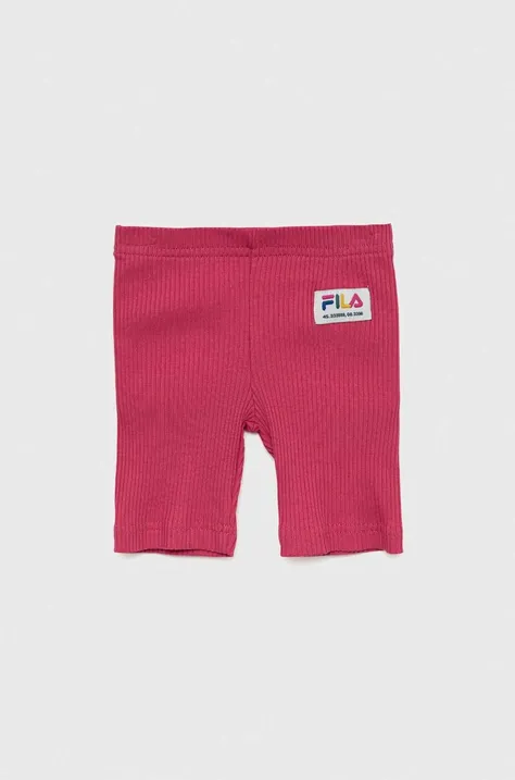 Дитячі шорти Fila колір рожевий з аплікацією