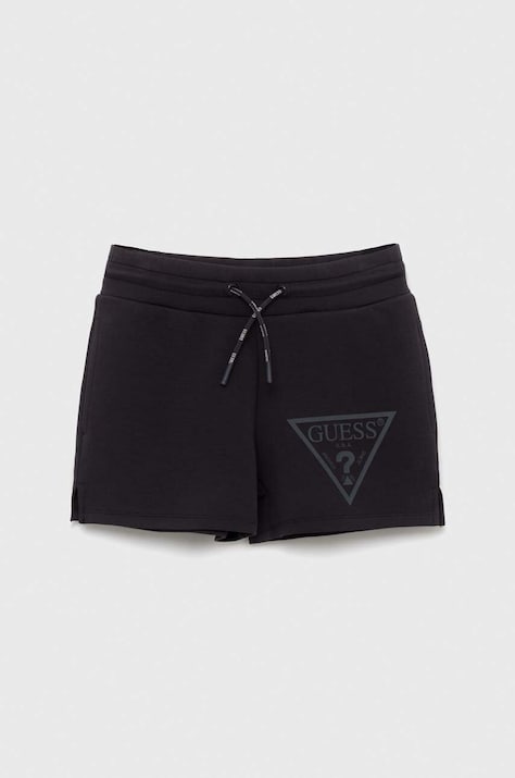 Dětské kraťasy Guess tmavomodrá barva, s potiskem