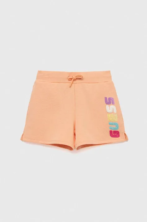 Otroške kratke hlače Guess oranžna barva
