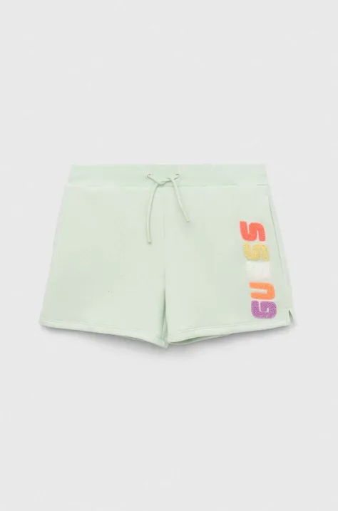 Dječje kratke hlače Guess boja: zelena, s aplikacijom, podesivi struk