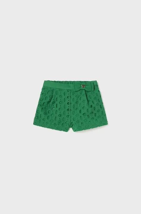 Kojenecké šortky Mayoral zelená barva, hladké