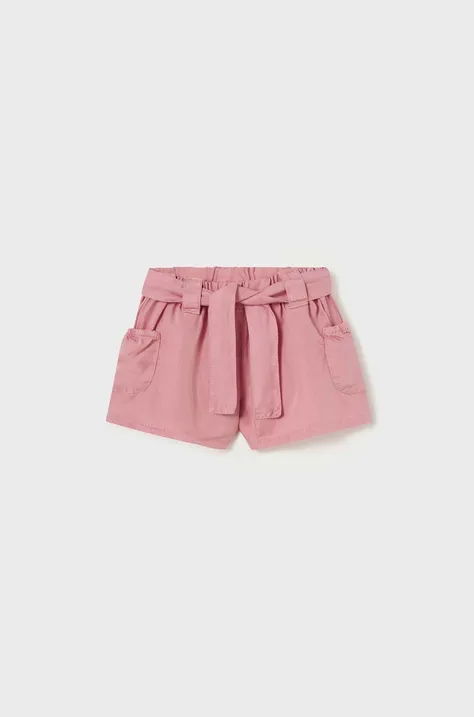 Kojenecké šortky Mayoral růžová barva, hladké