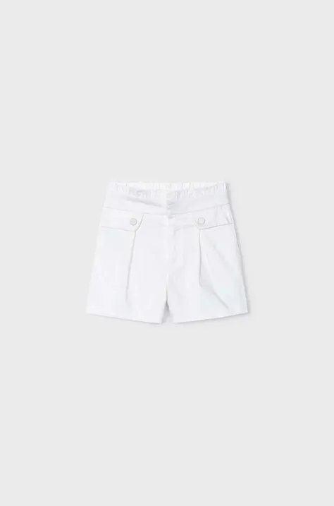 Dječje kratke hlače Mayoral boja: bijela, glatki materijal