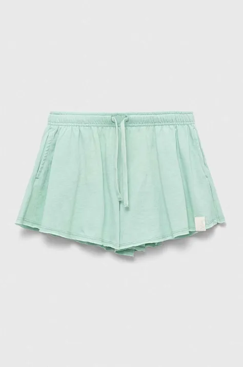 Dječje kratke hlače United Colors of Benetton boja: zelena, glatki materijal, podesivi struk