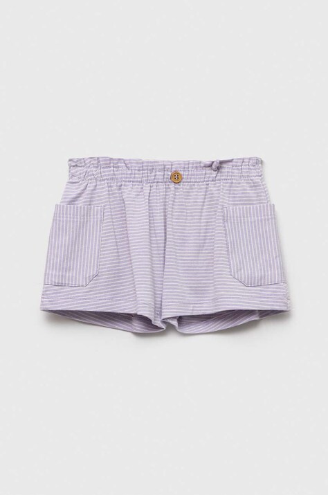 United Colors of Benetton pantaloni scurti copii culoarea violet, modelator, talie reglabila