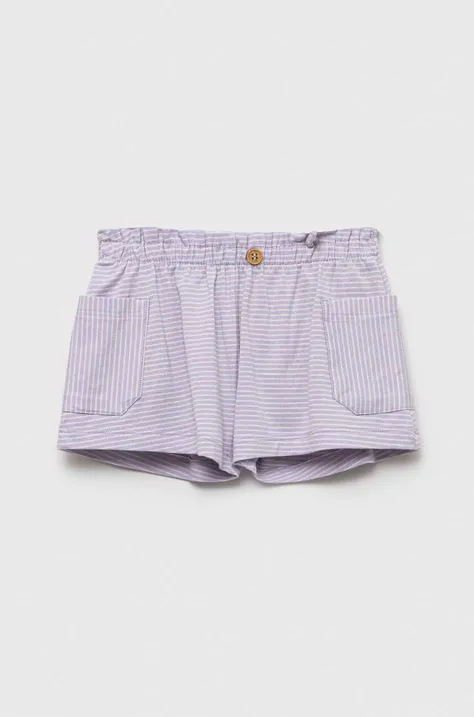 United Colors of Benetton pantaloni scurti copii culoarea violet, modelator, talie reglabila
