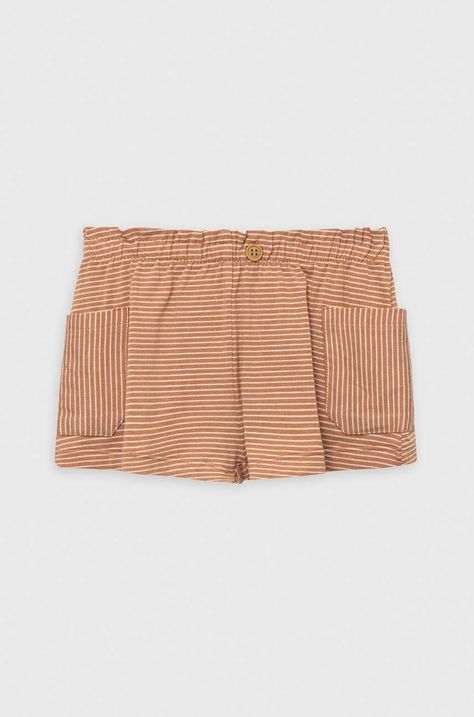 Дитячі шорти United Colors of Benetton колір бежевий візерунок регульована талія