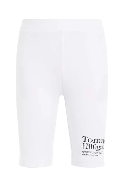 Tommy Hilfiger szorty dziecięce kolor biały gładkie