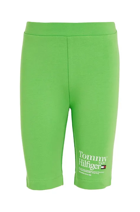 Tommy Hilfiger szorty dziecięce kolor zielony gładkie
