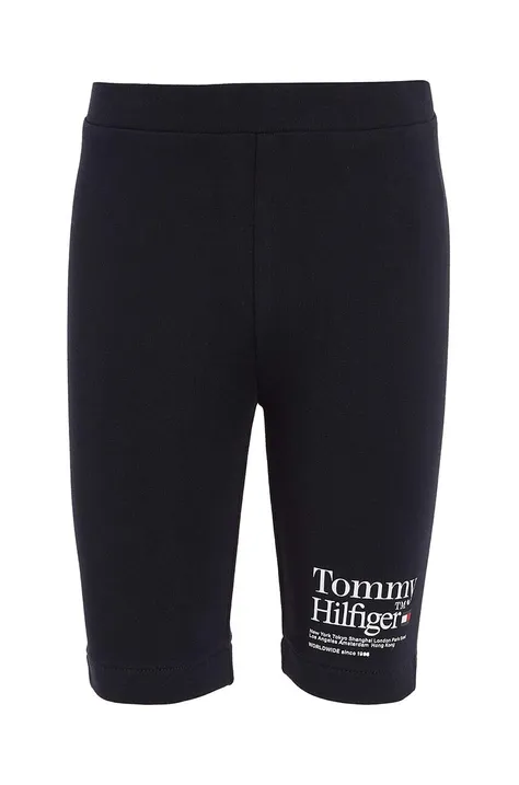 Dječje kratke hlače Tommy Hilfiger Boja: crna, glatki materijal