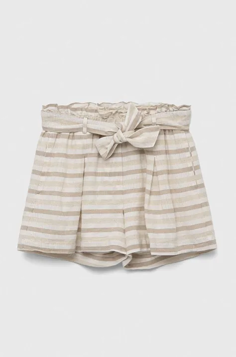 Detské krátke nohavice Birba&Trybeyond béžová farba, vzorované