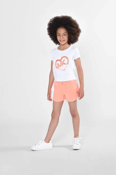 Dječje kratke hlače Michael Kors boja: narančasta, glatki materijal, podesivi struk