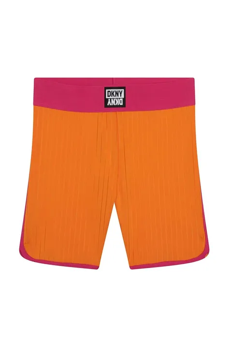 Дитячі шорти Dkny колір помаранчевий з аплікацією