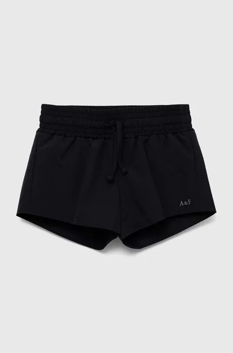 Dječje kratke hlače Abercrombie & Fitch boja: crna, glatki materijal, podesivi struk