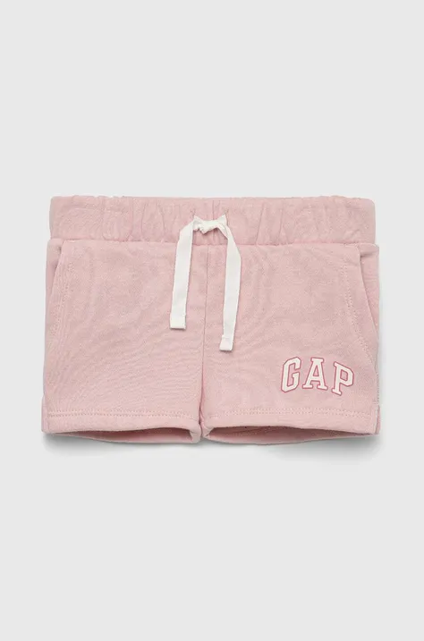 Dječje kratke hlače GAP boja: ružičasta, s tiskom, podesivi struk