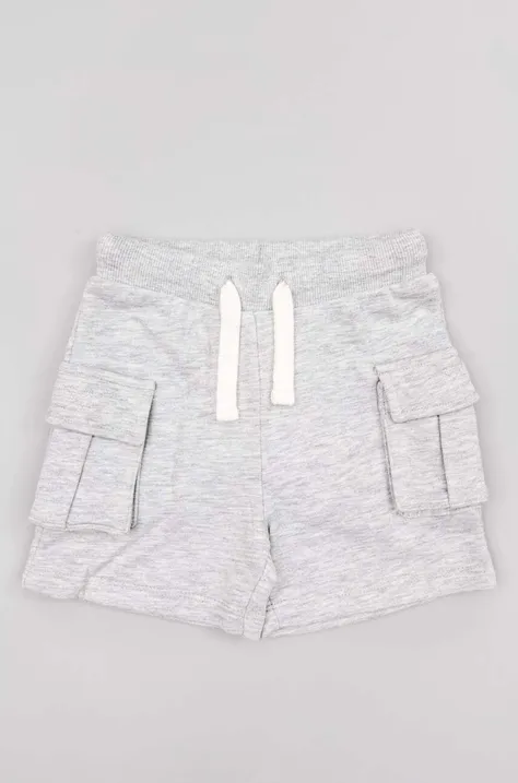 Kratke hlače za bebe zippy boja: siva, melanž, podesivi struk