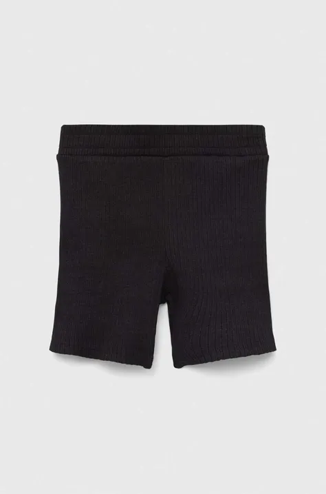 Detské krátke nohavice Roxy čierna farba, jednofarebné