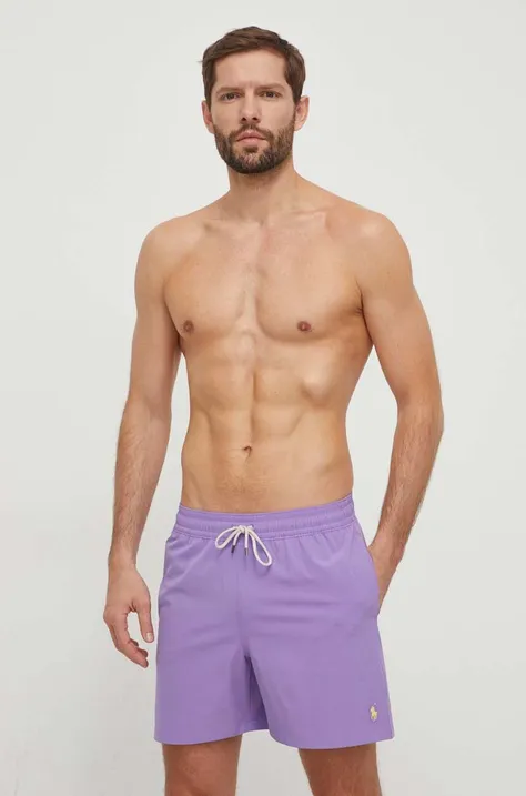 Kopalne kratke hlače Polo Ralph Lauren vijolična barva