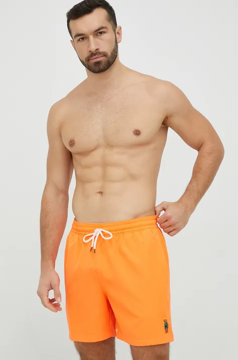 σορτς κολύμβησης Polo Ralph Lauren χρώμα: πορτοκαλί