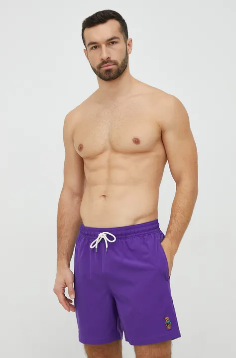 σορτς κολύμβησης Polo Ralph Lauren χρώμα: μοβ
