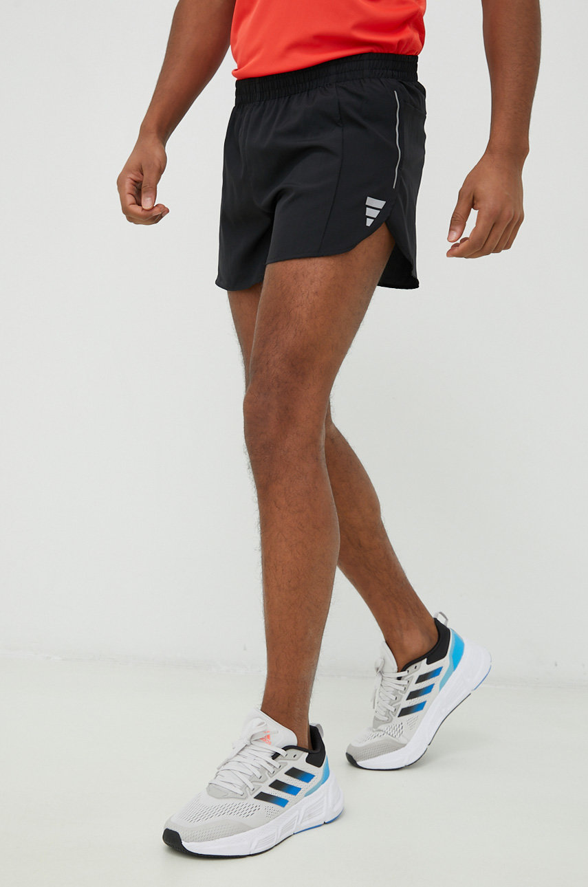 Σορτς τρεξίματος adidas Performance Own the Run χρώμα: μαύρο