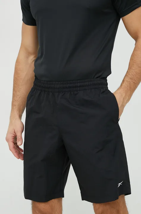 Kratke hlače za vadbo Reebok Training Essentials Utility moške, črna barva