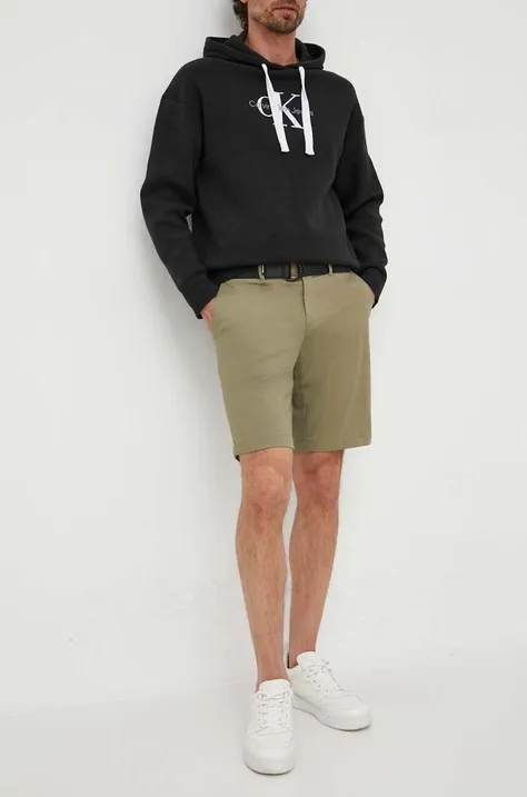 Kratke hlače Calvin Klein za muškarce, boja: bež