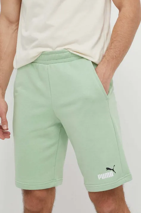 Kratke hlače Puma za muškarce, boja: zelena, melanž