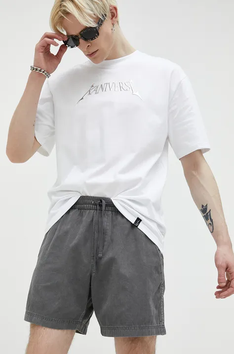 Pamučne kratke hlače Abercrombie & Fitch boja: siva