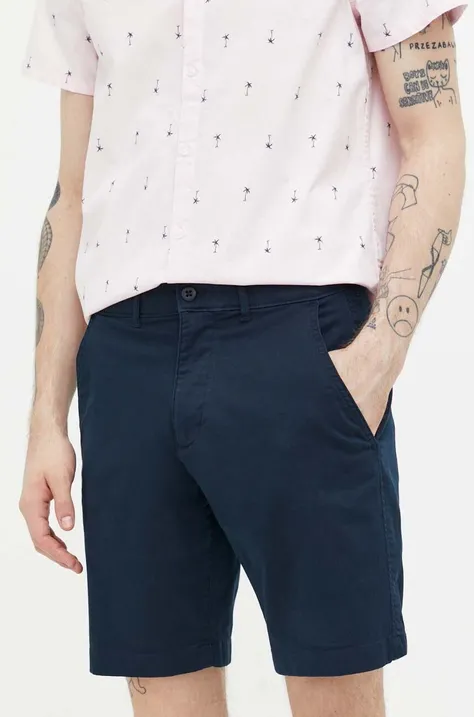 Kratke hlače Abercrombie & Fitch moški, mornarsko modra barva