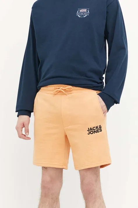 Kratke hlače Jack & Jones JPSTNEWSOFT moške, oranžna barva, 12228920