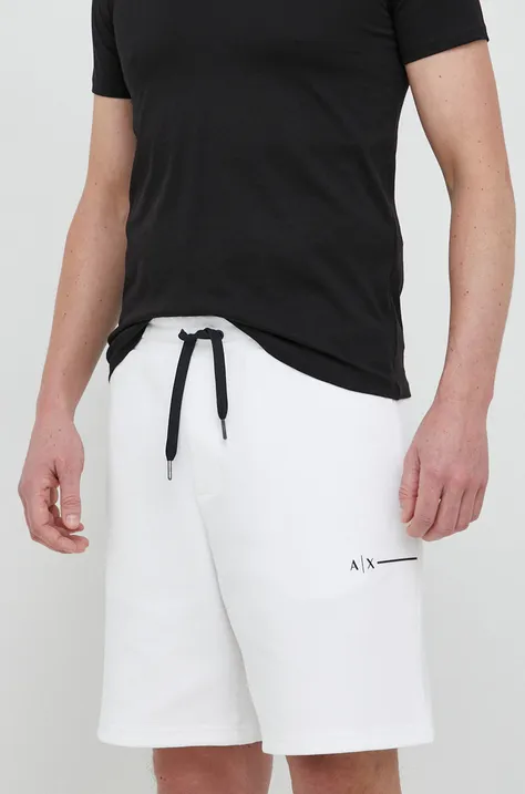 Kratke hlače Armani Exchange moški, bela barva